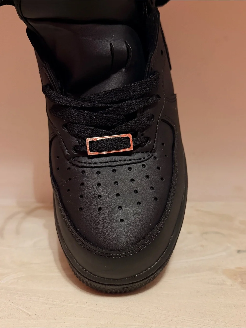 Mens Black High-Top Sneakers with Strap